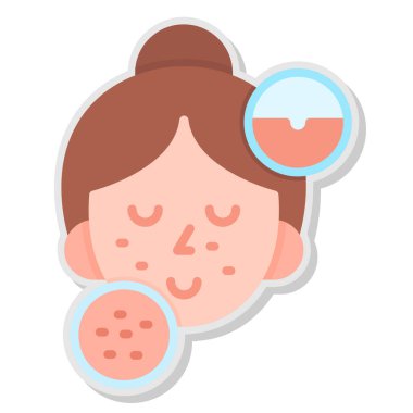 Yüz. Web simgesi basit illüstrasyon