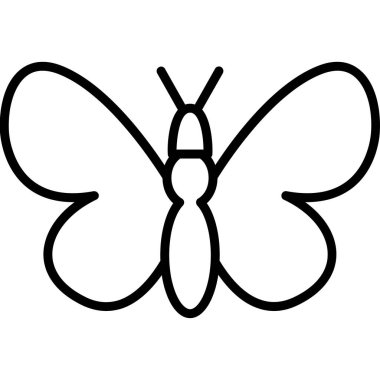 Kelebek Böceği simgesi ana hatları biçiminde