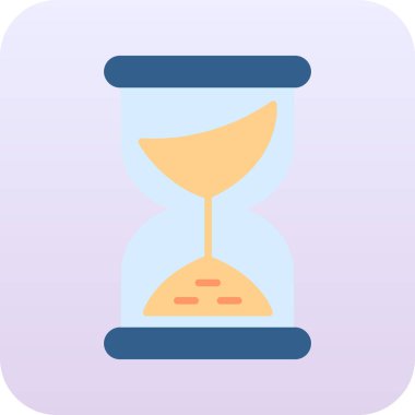 Kum saati simgesi, vektör illüstrasyonu