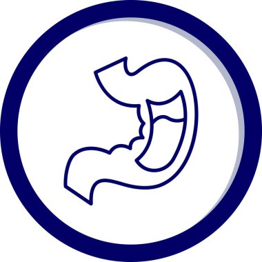 Mavi ve beyaz bir ikonun vektör illüstrasyonu