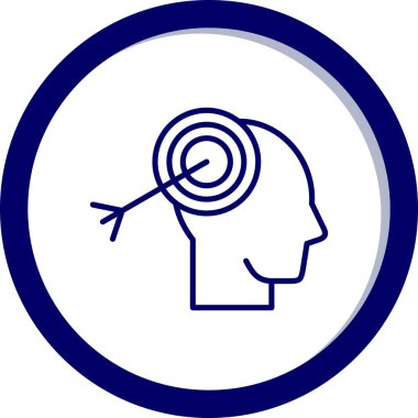 Beyin. Web simgesi basit illüstrasyon