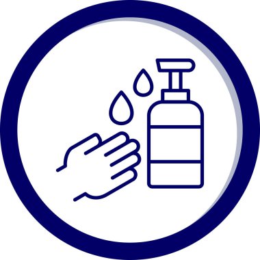 El vektör ikonlu sabun şişesi. düz dizayn