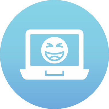 Dizüstü bilgisayar simgesi vektör çizimi