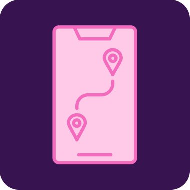 Harita iğnesi. Basit resimleme