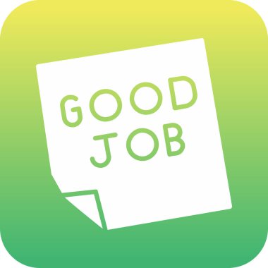 iyi iş simgesi vektör illüstrasyonu