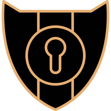 kalkan ikon vektör illüstrasyonu