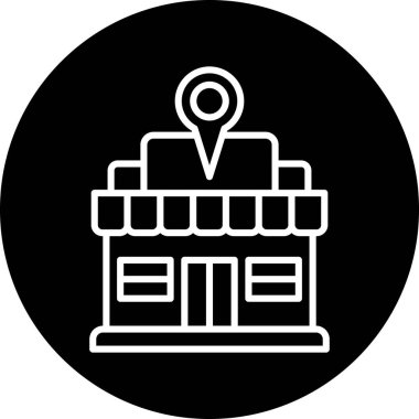 Vektör konumu simge illüstrasyonu