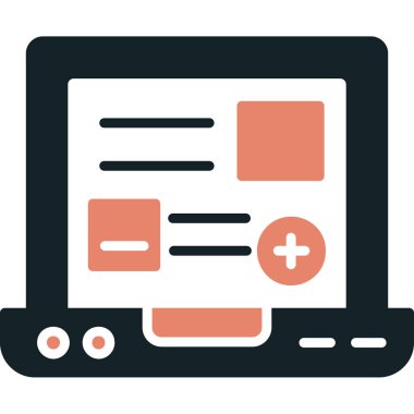 çevrimiçi tıbbi vektör simgesi