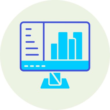 Veri analizi. Web simgesi basit illüstrasyon