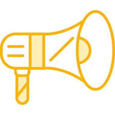 Megafon ikonu vektör illüstrasyonu