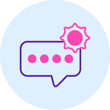 Konuşma baloncuklu bir konuşma balonunun vektör simgesi