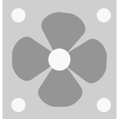 Moda tarzı izole edilmiş arka planda fan simgesi