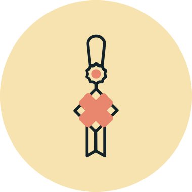 Kırmızı kurdeleli bir kadının vektör çizimi