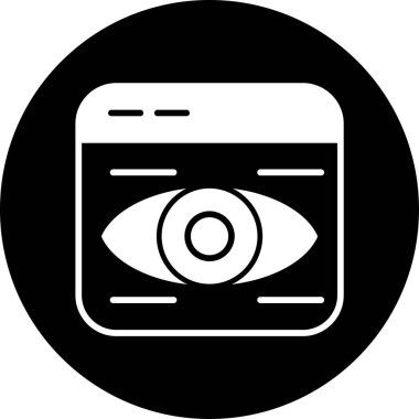 Göz simgesinin vektör illüstrasyonu