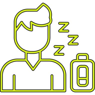 Çocuk simgesi uyku, anahat stili