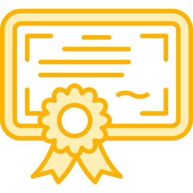 Sertifika. Web simgesi basit illüstrasyon