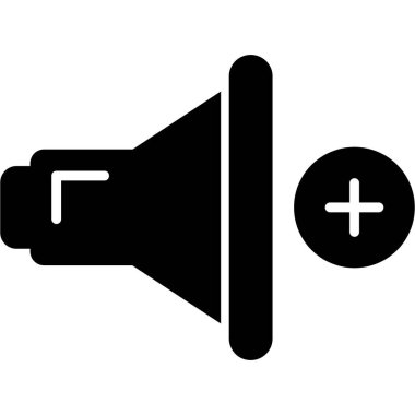 Megafon hoparlörü. Basit resimleme