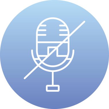 mikrofon web simgesi, vektör çizim