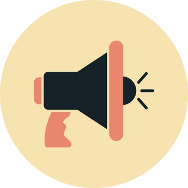 megafon web simgesi, vektör çizim