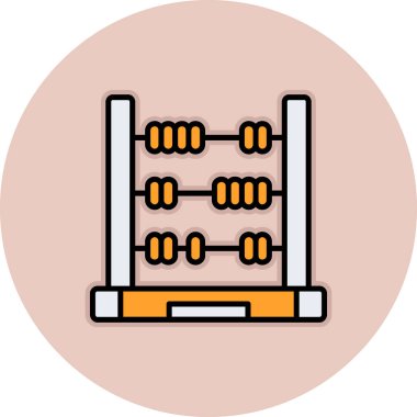 abacus ikon vektör illüstrasyonu