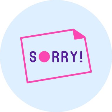 Üzgünüm simge vektör illüstrasyonu