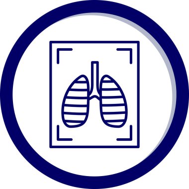 Akciğer ikonu. vektör illüstrasyonu
