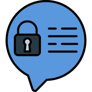 Kilit. Web simgesi basit illüstrasyon