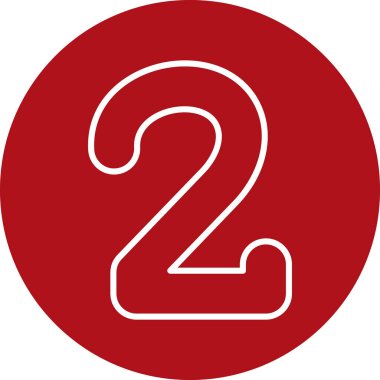 2 numara vektör simgesi