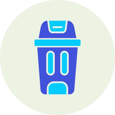 Çöp kutusu. Basit illüstrasyon