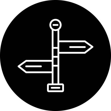 Bir pusula simgesinin vektör illüstrasyonu