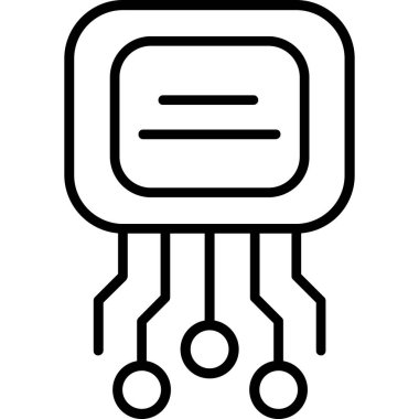 çip çipi simgesi ana hat biçiminde