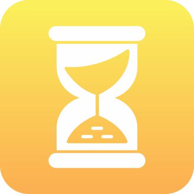 Beyaz arkaplanda kum saati simgesi izole edildi