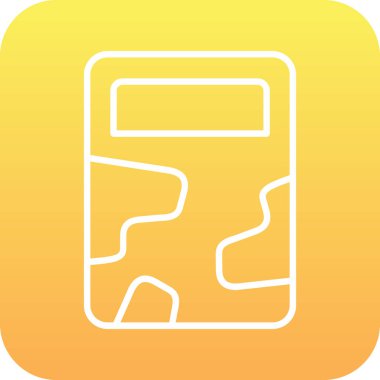 Harita simgesi soyut arkaplan grubunda izole edildi