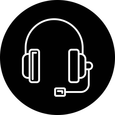 kulaklık simgesi vektör illüstrasyonu