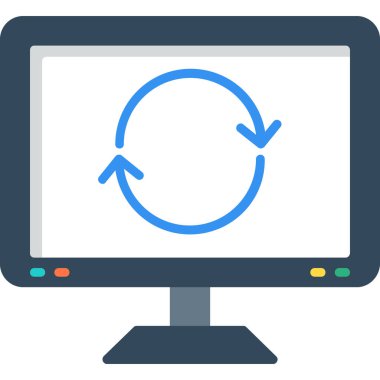 Bilgisayar ekranı. simge vektör illüstrasyonu