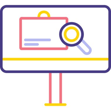 Büyüteç. Web simgesi basit illüstrasyon