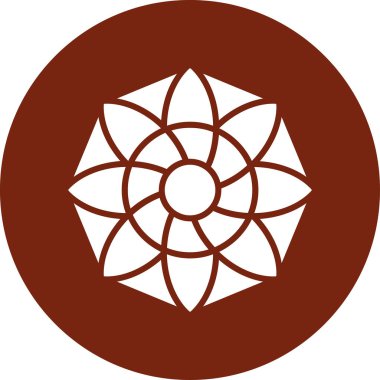 beautiful flower vector glyph icon