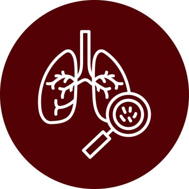 akciğer simgesi vektör illüstrasyonu
