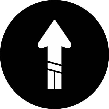 Arkaplanda ok simgesi izole edildi