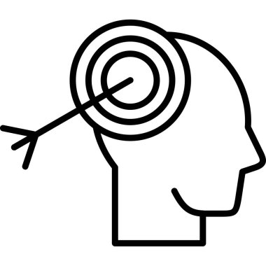 Beyin. Web simgesi basit illüstrasyon