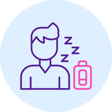 Uyuyan adam. Web simgesi basit illüstrasyon