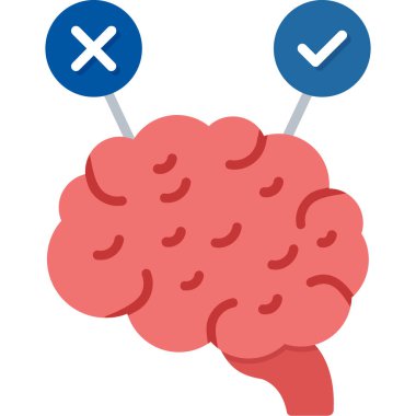 beyin ikonu vektör illüstrasyonu