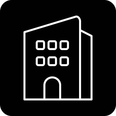 bina simgesi, basit siyah biçim