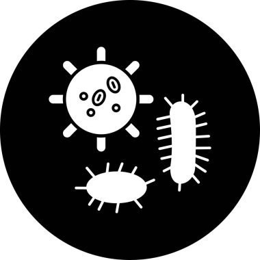 bakteri simgesi vektör illüstrasyonu