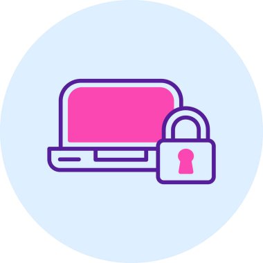 Dizüstü bilgisayar simgesi vektör çizimi