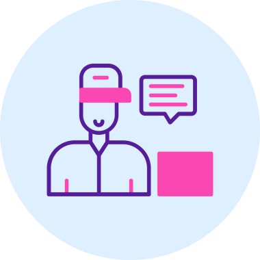 Dizüstü bilgisayar simgesi vektör illüstrasyon tasarımlı adam