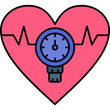 Kalp hızı vektör simgesi