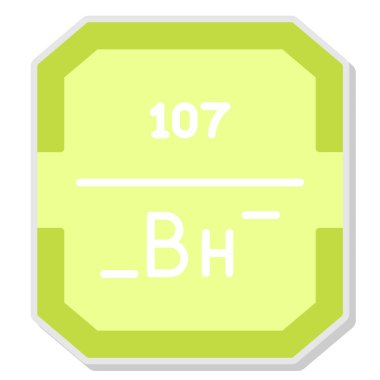 periyodik tablo simgesi. Web için basit kimya vektör simgeleri çizimi