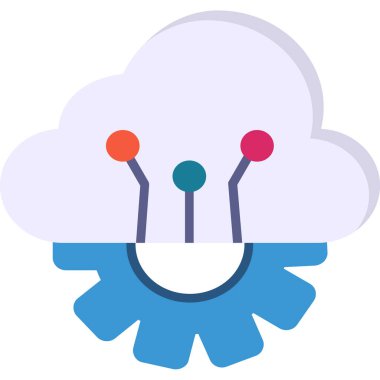 Bulut simgesi vektör illüstrasyonu