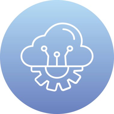 Bulut simgesinin vektör illüstrasyonu